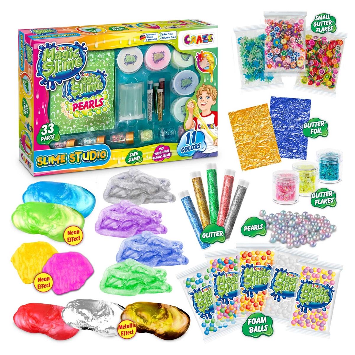 Craze Magic Slime Studio DIY Kit Unisex, 5-7 Years
