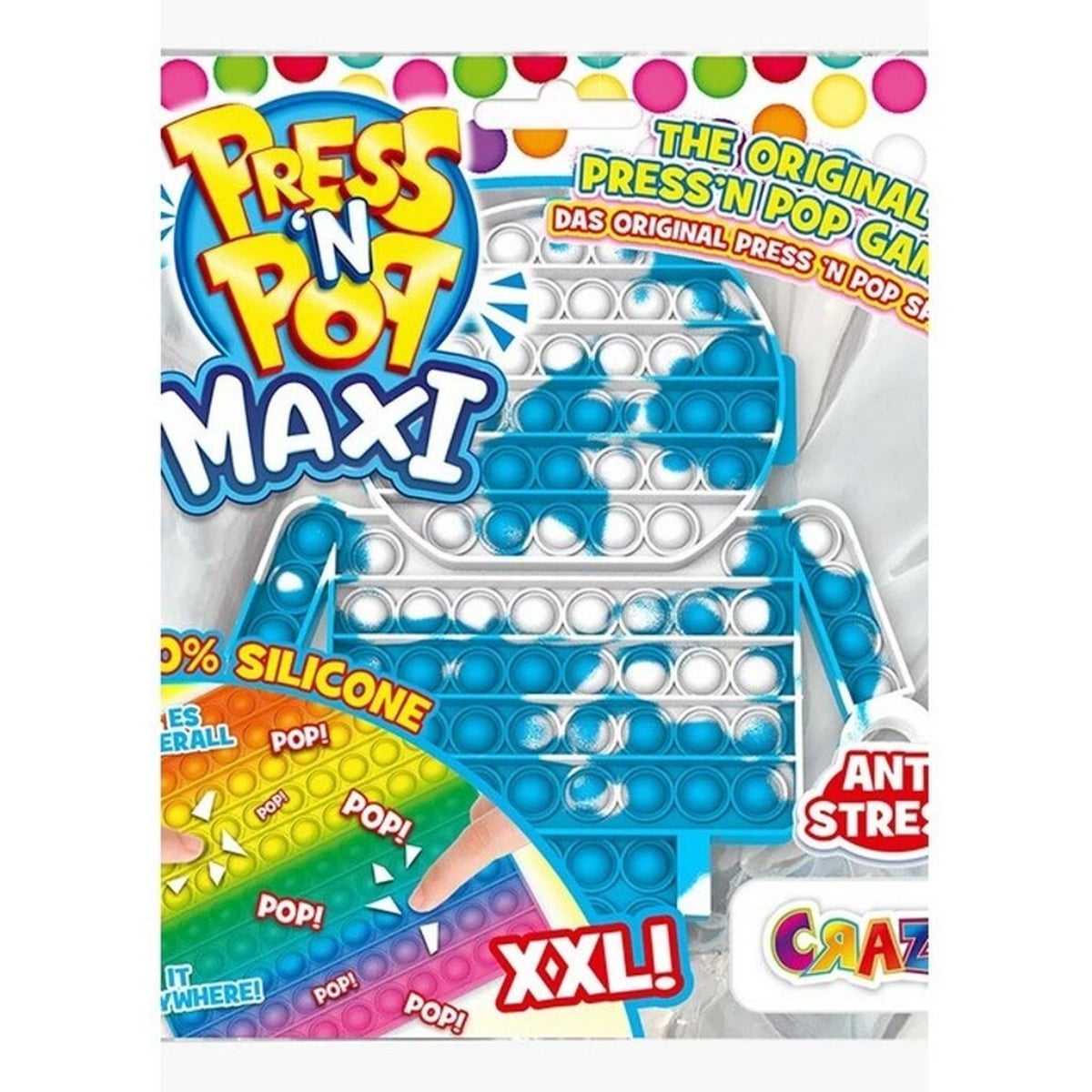 Craze Press'n Pop Maxi Robot Fidget Toy Unisex, 3-4 Years