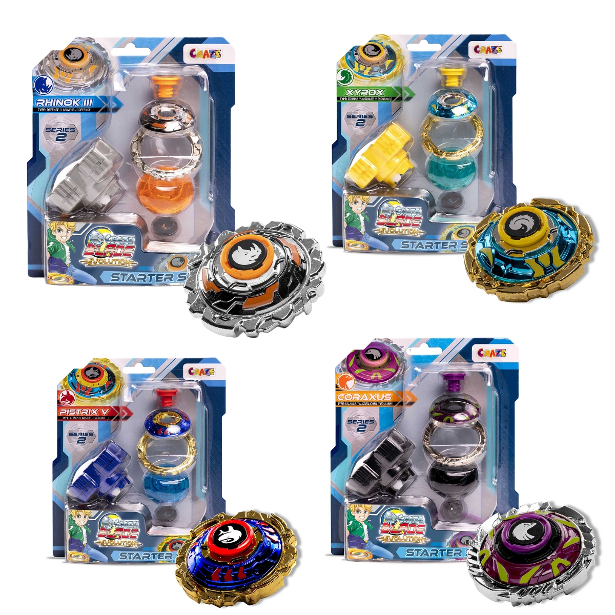 Craze Spinning Blade Assorted Evolution Starter Set Unisex, 5-7 Years