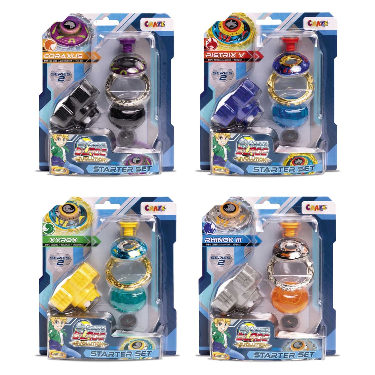 Craze Spinning Blade Assorted Evolution Starter Set Unisex, 5-7 Years