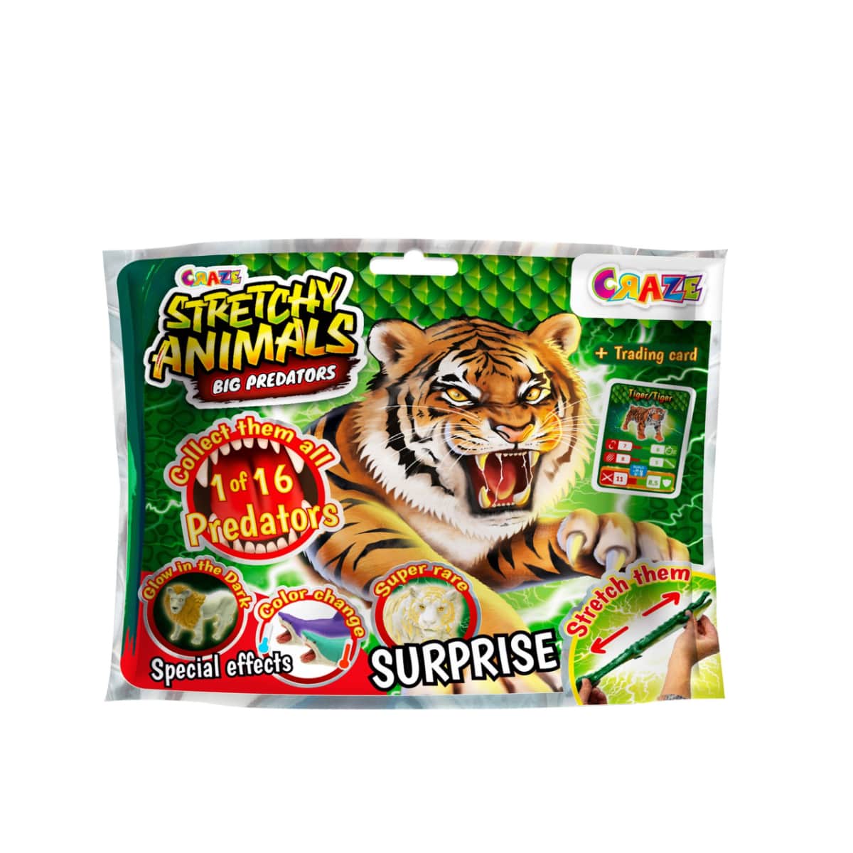 Craze Stretchy Animals Big Predators Surprise Figure Unisex, 3-4 Years
