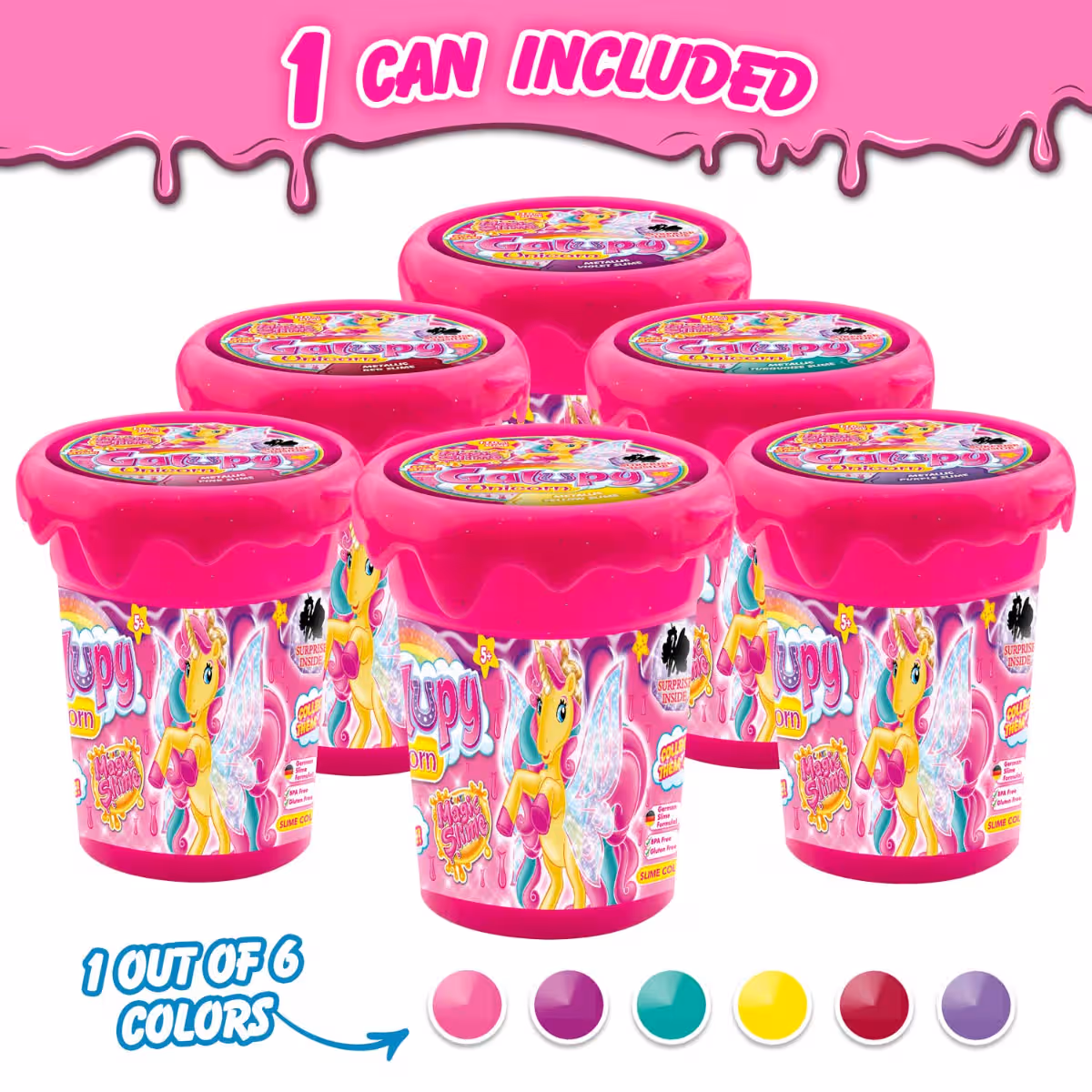 Craze Surprise Galupy Unicorn Assorted Magic Slime Unisex, 3-4 Years