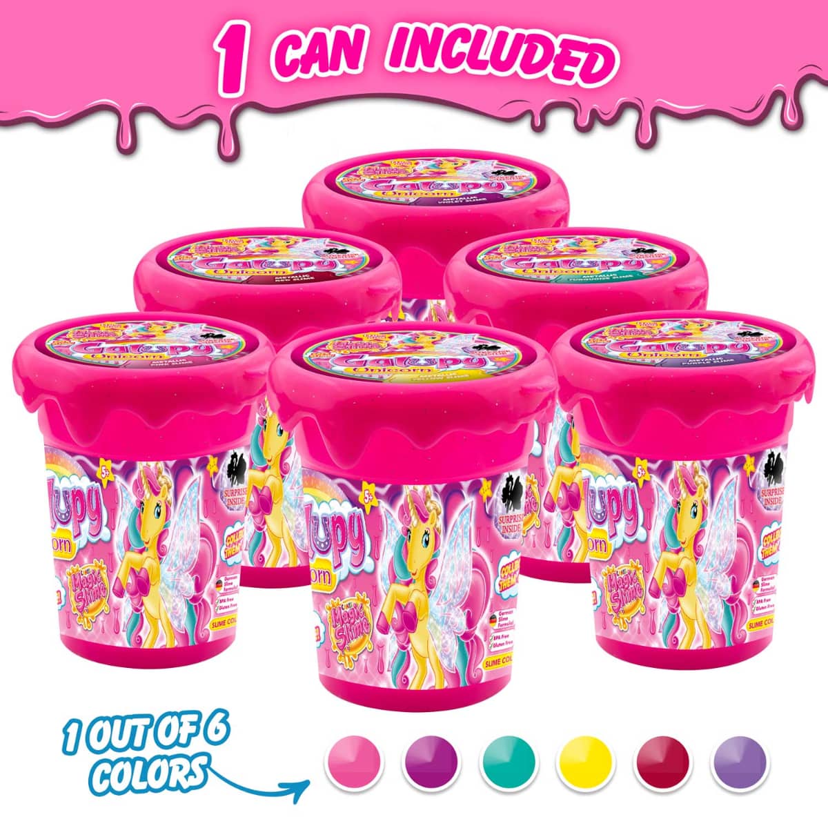 Craze Surprise Galupy Unicorn Assorted Magic Slime Unisex, 3-4 Years
