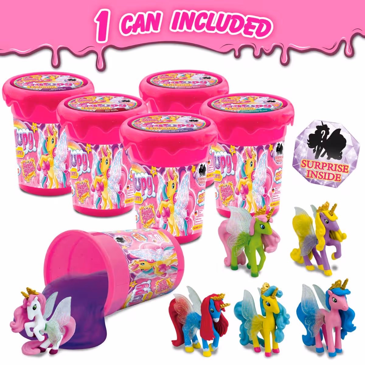 Craze Surprise Galupy Unicorn Assorted Magic Slime Unisex, 3-4 Years