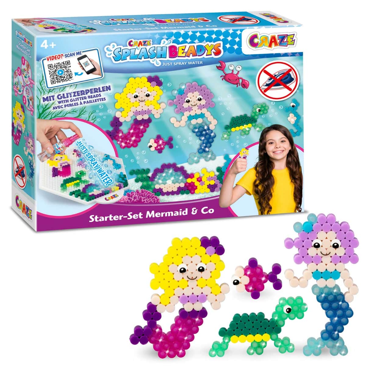 Craze V2 Mermaid Starter Splash Beadys Set Unisex, 5-7 Years