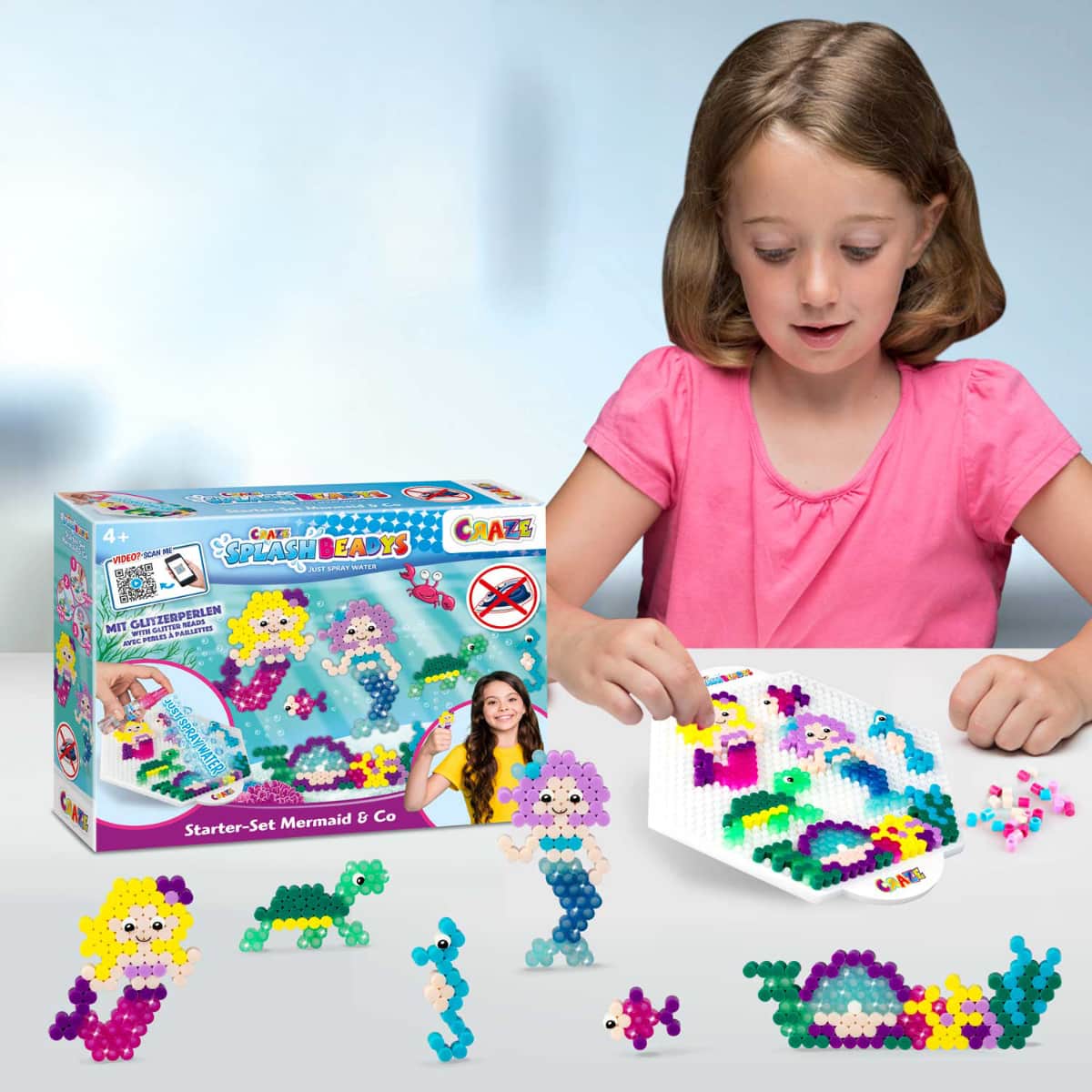 Craze V2 Mermaid Starter Splash Beadys Set Unisex, 5-7 Years