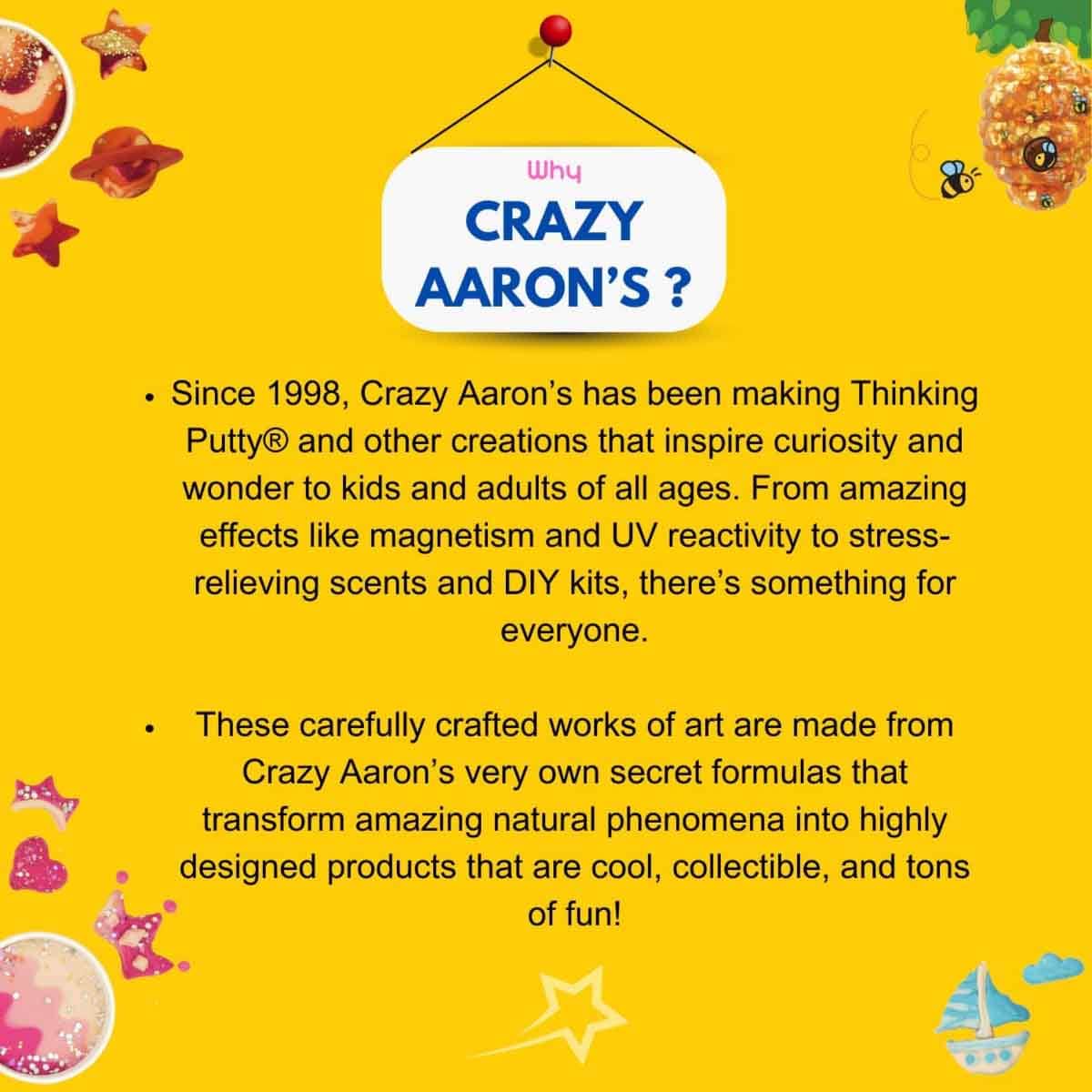 Crazy Aaron 2" Mini Rose Gold Thinking Putty Unisex, 3-4 Years
