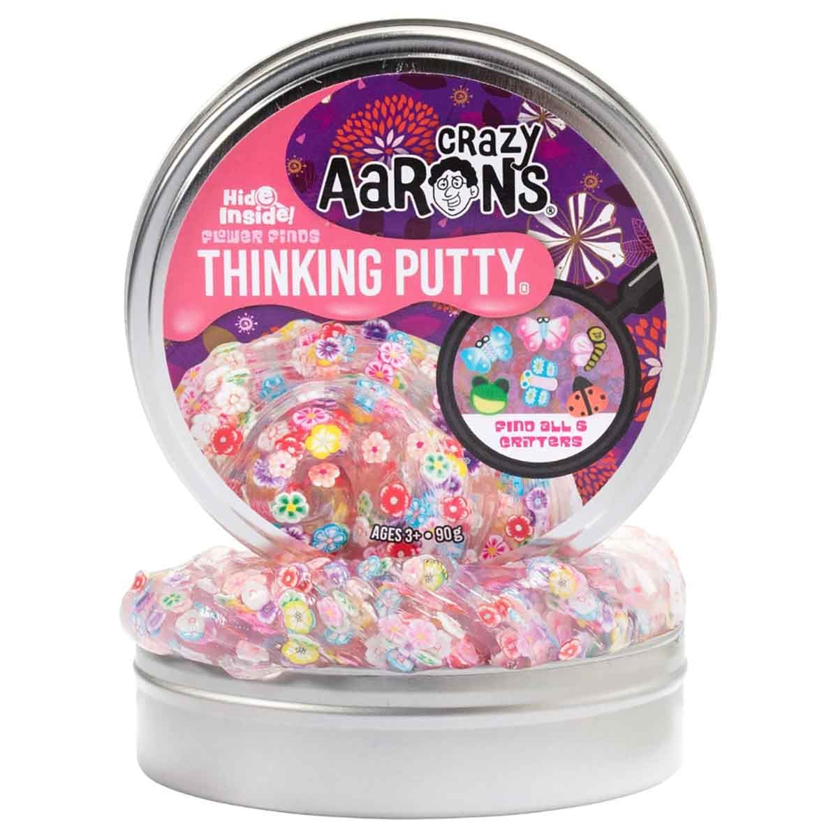 Crazy Aaron 4" Flower Finds Hide Inside! Thinking Putty Unisex, 3-4 Years