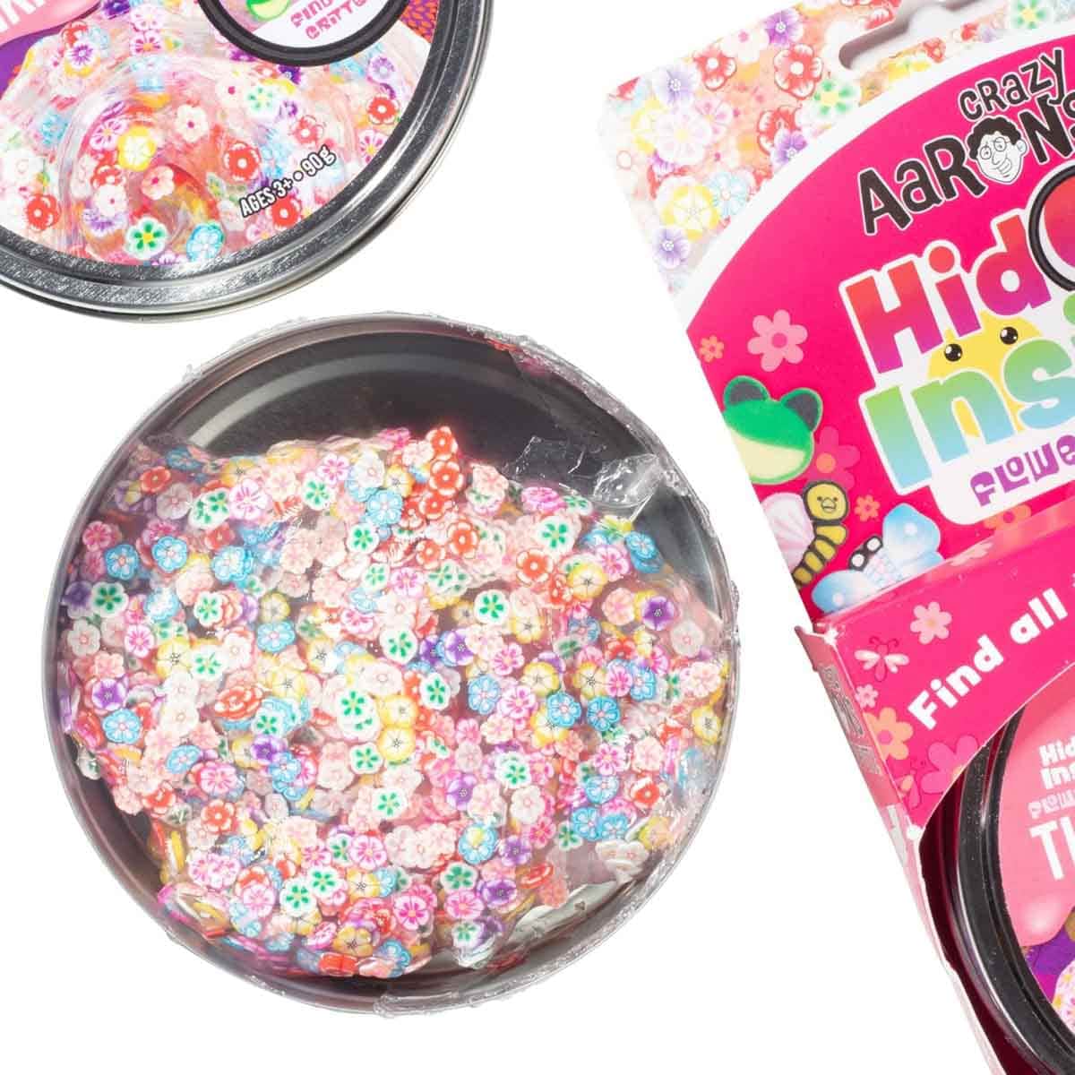 Crazy Aaron 4" Flower Finds Hide Inside! Thinking Putty Unisex, 3-4 Years