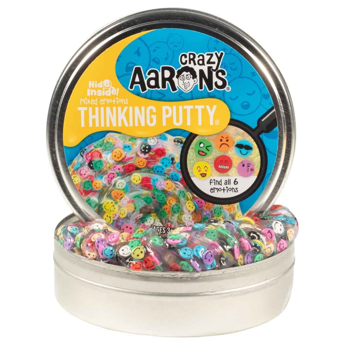 Crazy Aaron 4" Mixed Emotions Hide Inside! Thinking Putty Unisex, 3-4 Years