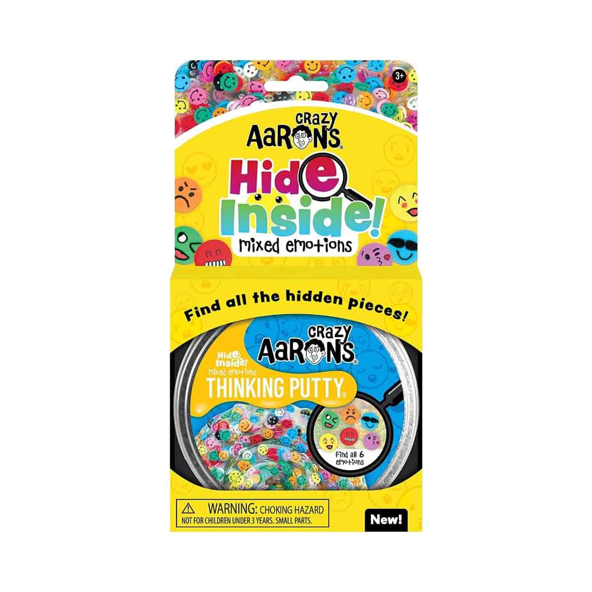 Crazy Aaron 4" Mixed Emotions Hide Inside! Thinking Putty Unisex, 3-4 Years