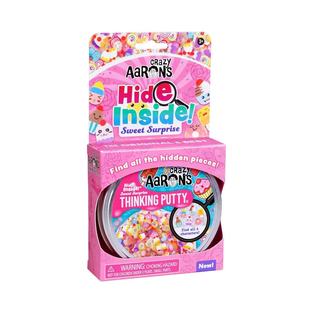 Crazy Aaron 4" Sweet Surprise Hide Inside! Thinking Putty Unisex, 3-4 Years