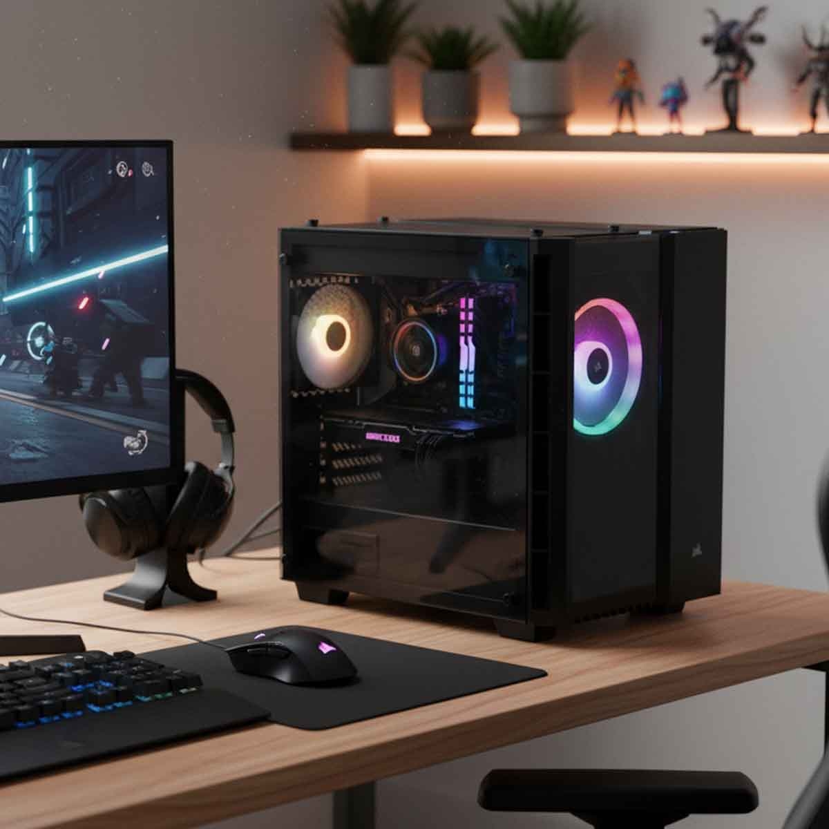 Corsair Crystal 280X RGB TG Cube Gaming PC Case