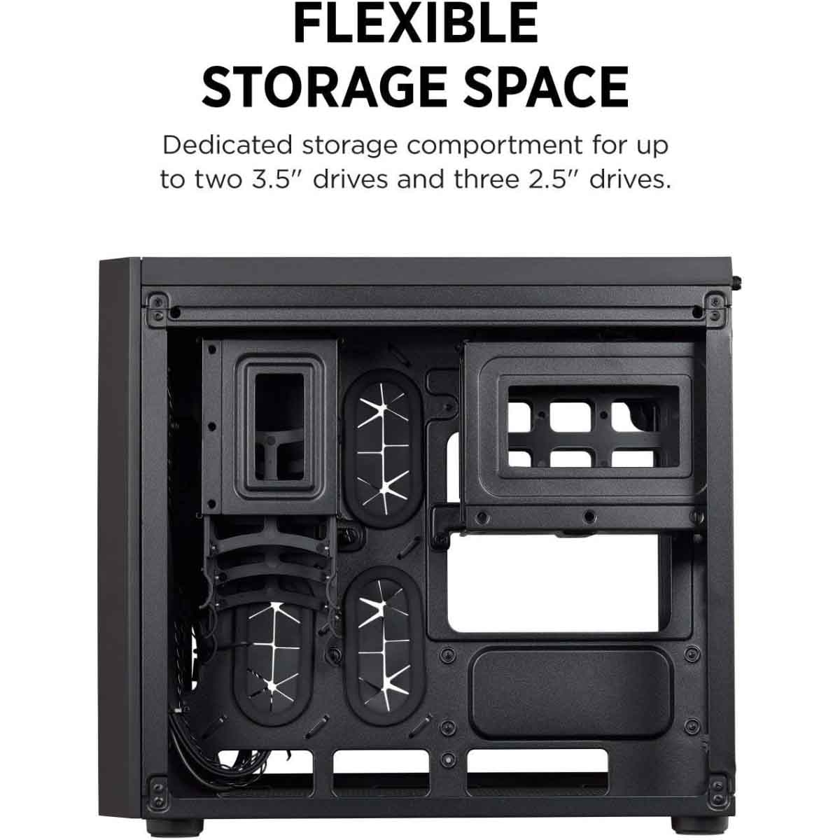 Corsair Crystal 280X RGB TG Cube Gaming PC Case