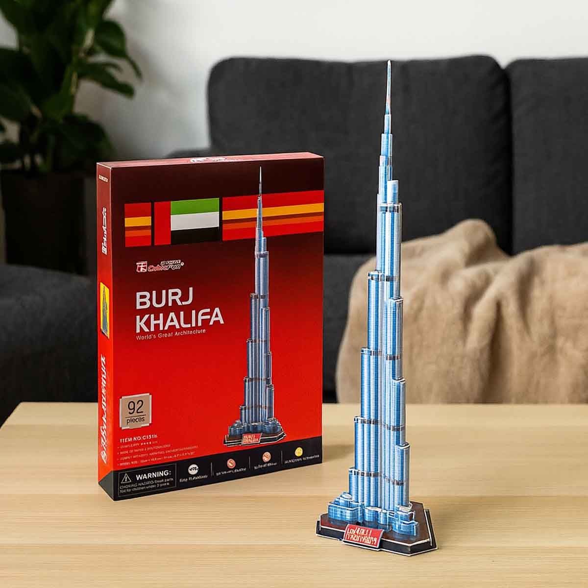 كيوبك فن بازل ثلاثي الأبعاد برج خليفة للجنسين، 5-7 سنوات