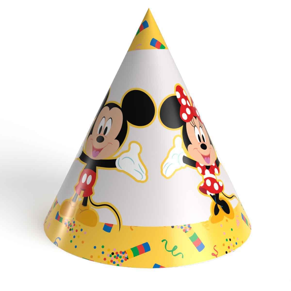 Disney 8-Piece Cute Celebration D100 Mickey & Minnie Hat Set