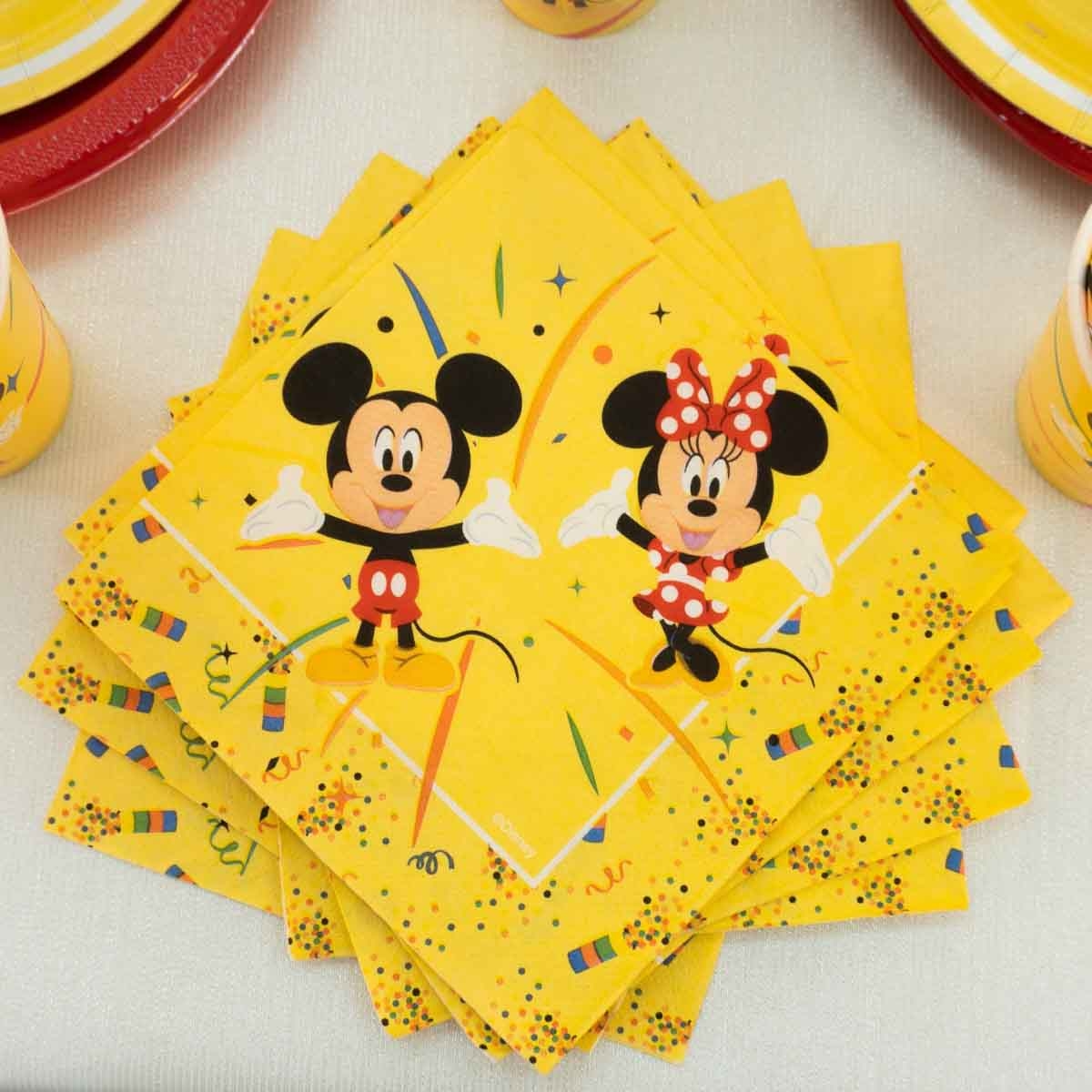 Disney 16-Piece Cute Celebration D100 Mickey & Minnie Lunch Napkins