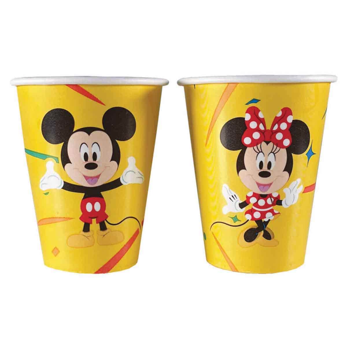 Disney 8-Piece 9oz Cute Celebration D100 Mickey & Minnie Paper Cup Set