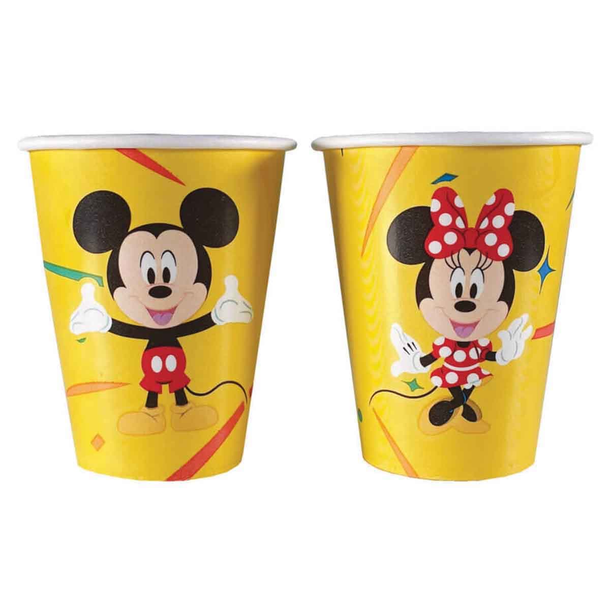 Disney 8-Piece 9oz Cute Celebration D100 Mickey & Minnie Paper Cup Set