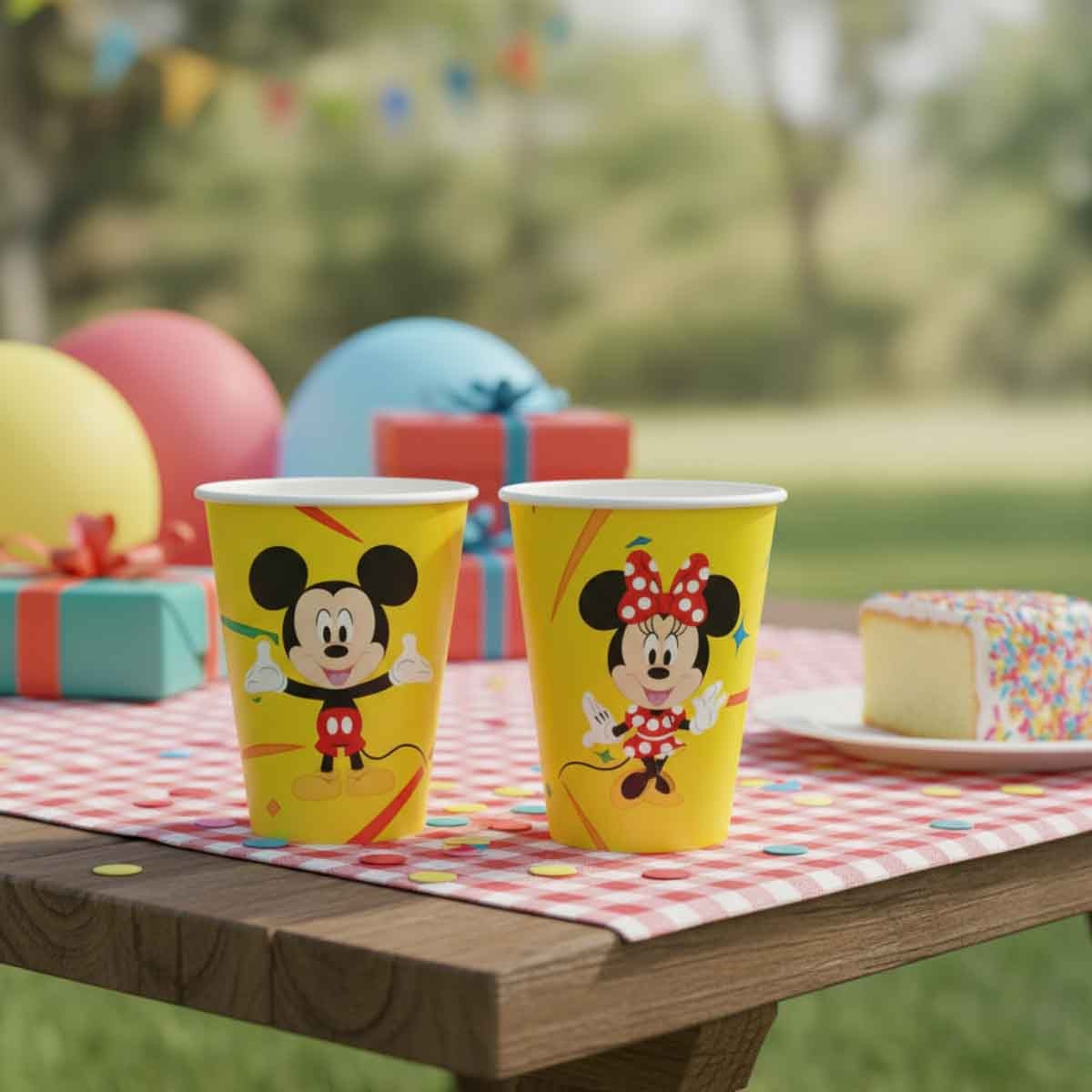 Disney 8-Piece 9oz Cute Celebration D100 Mickey & Minnie Paper Cup Set