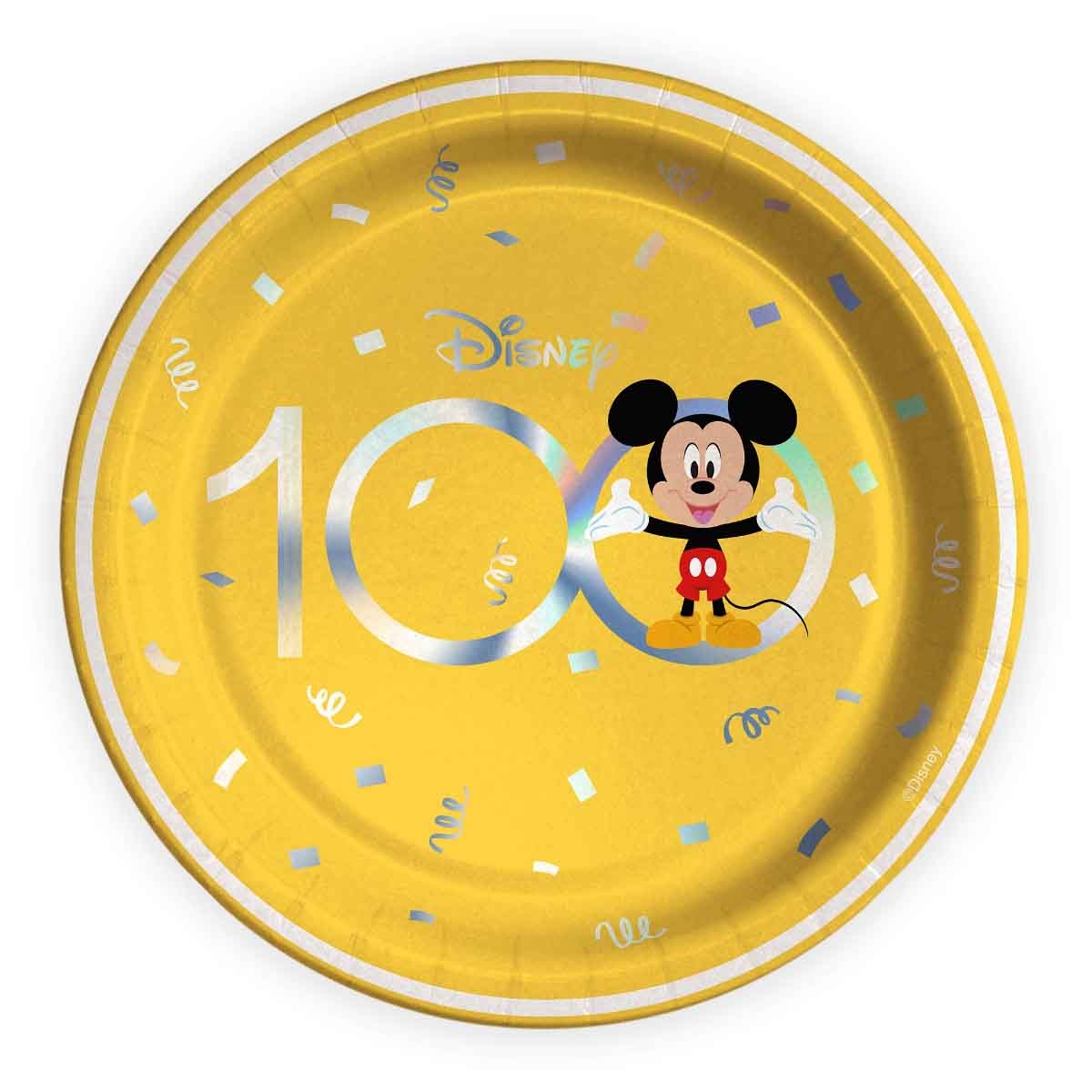 Disney 8-Piece 9" Cute Celebration D100 Mickey & Minnie Paper Plate Set