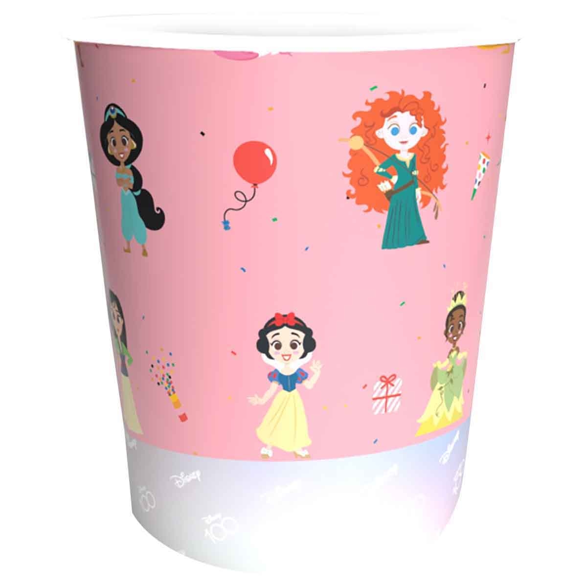 Disney Princess 8-Piece 9oz Cute Celebration D100 Paper Cup Set