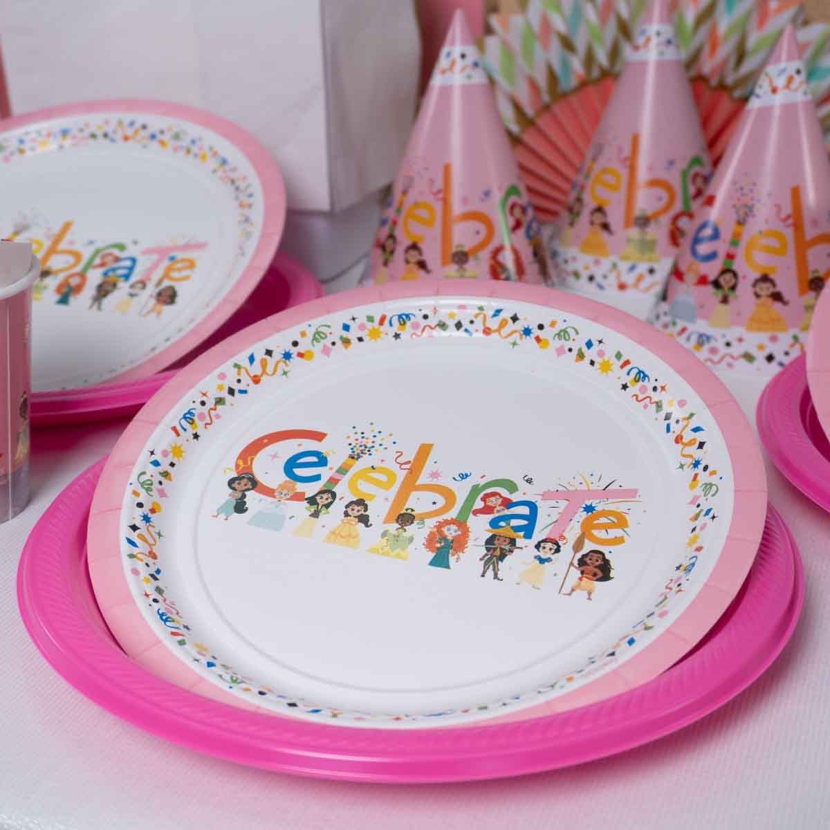 Disney Princess 8-Piece 9" Cute Celebration D100 Paper Plate Set