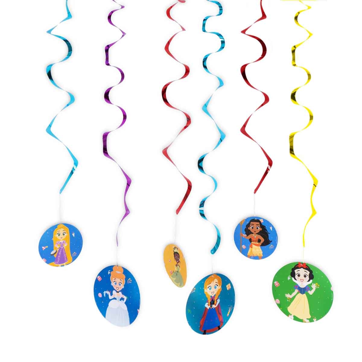 Disney Princess 6-Piece Cute Celebration D100 Swirl Decoration Set