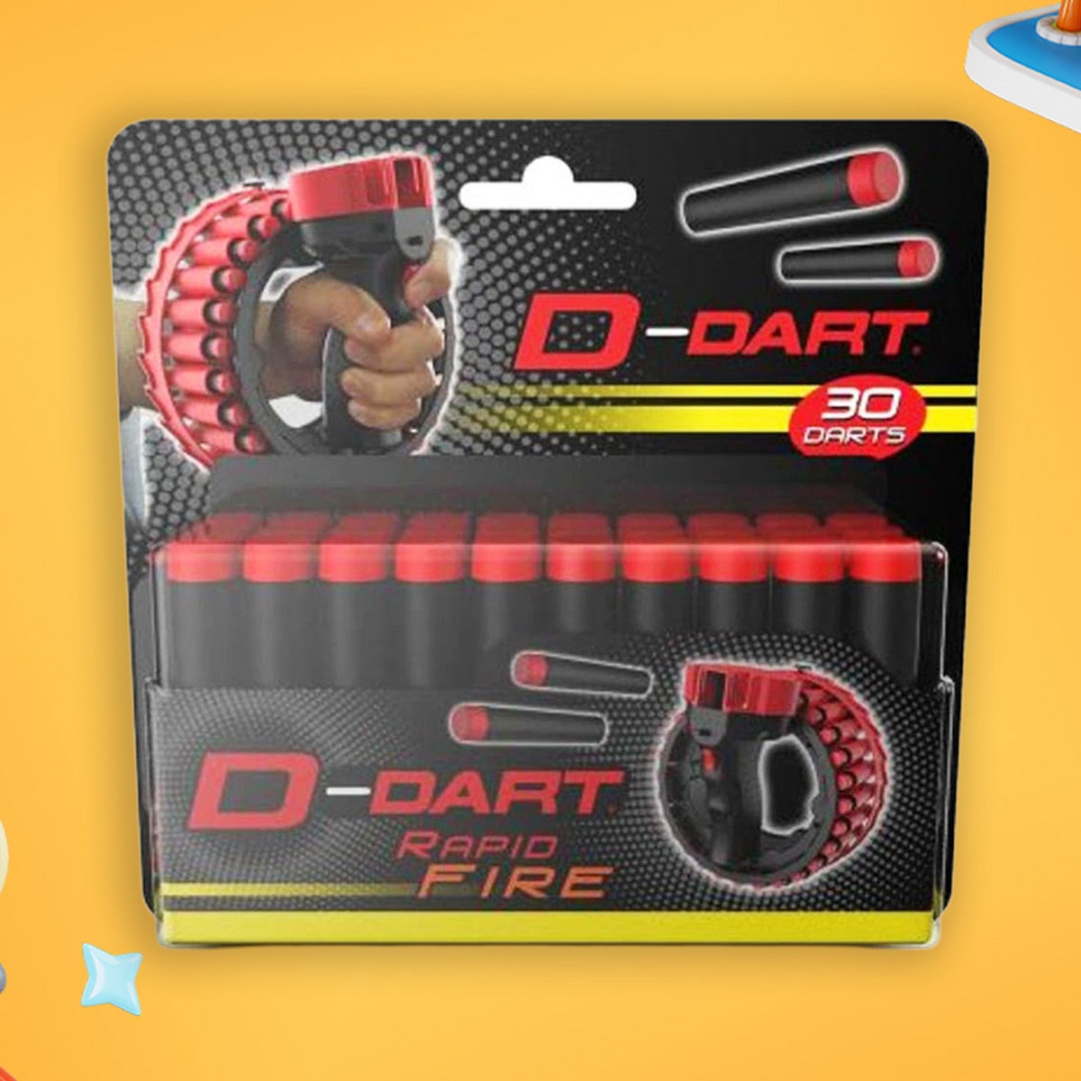 D-Dart Rapid Fire Darts Boys, 8-10 Years, Pack of 30