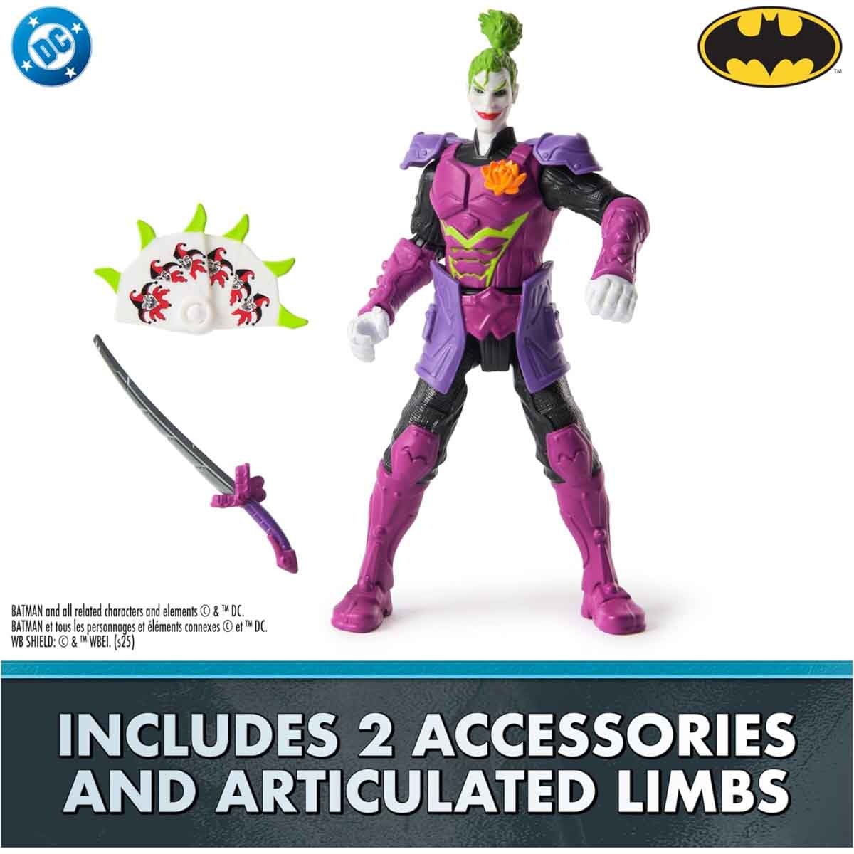 DC Comics Batman Battle Clash 6” Ninja Strike The Joker Action Figure Unisex, 3-4 Years