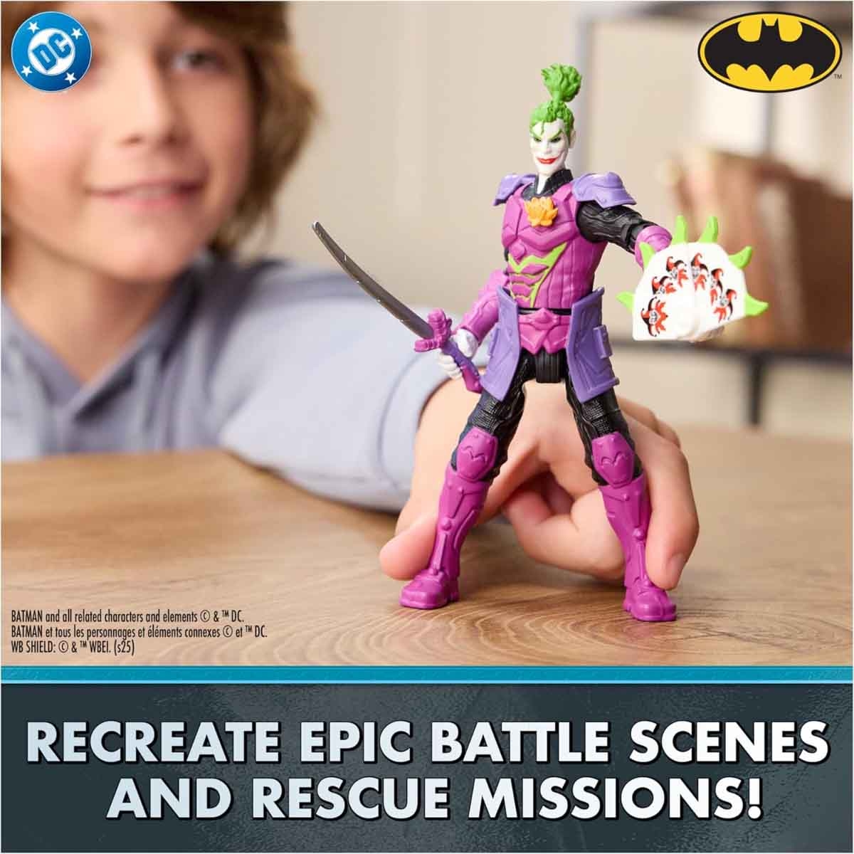 DC Comics Batman Battle Clash 6” Ninja Strike The Joker Action Figure Unisex, 3-4 Years