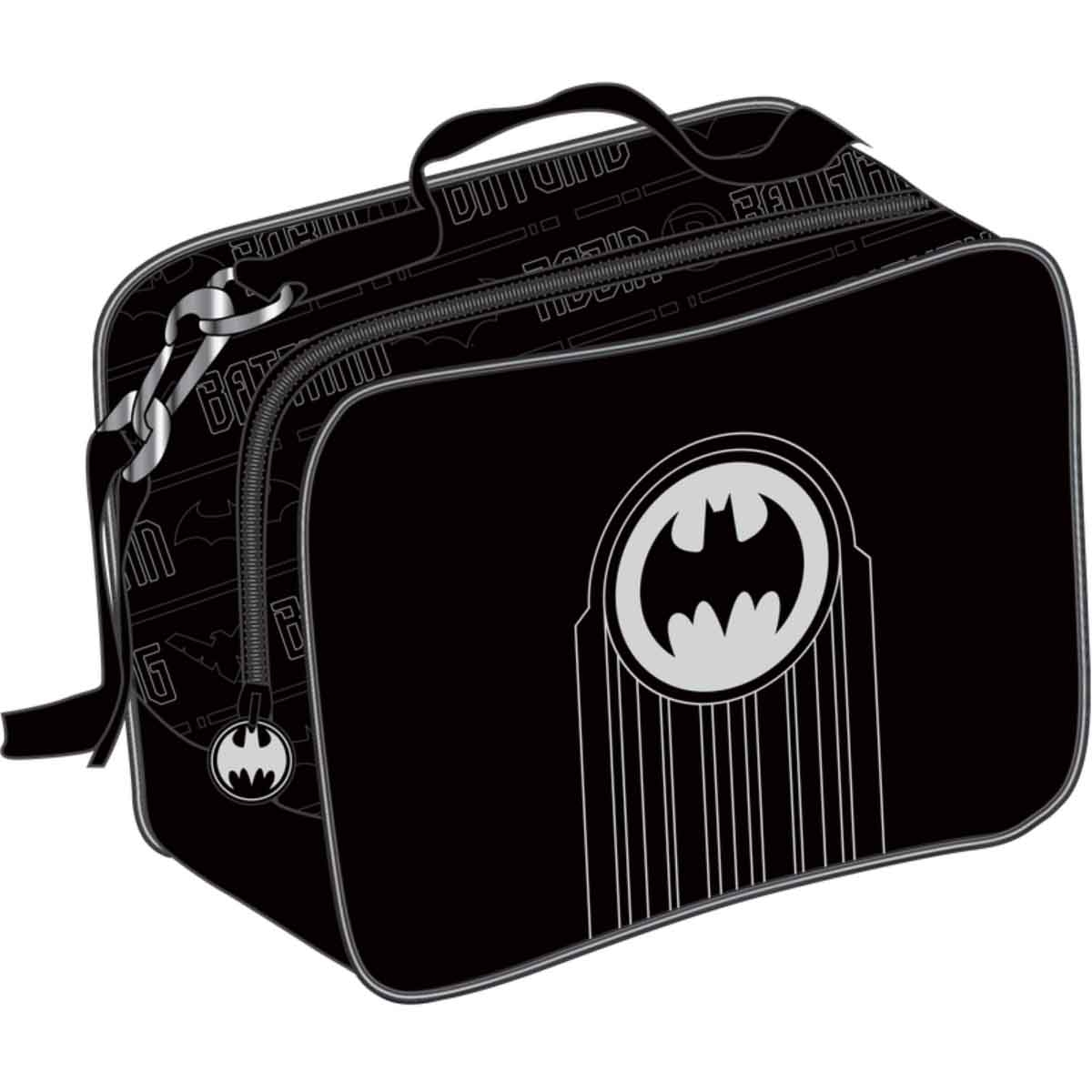 دي سي باتمان مجموعة حقيبة ظهر 4 في 1 مع مقلمة وحقيبة غداء وزجاجة