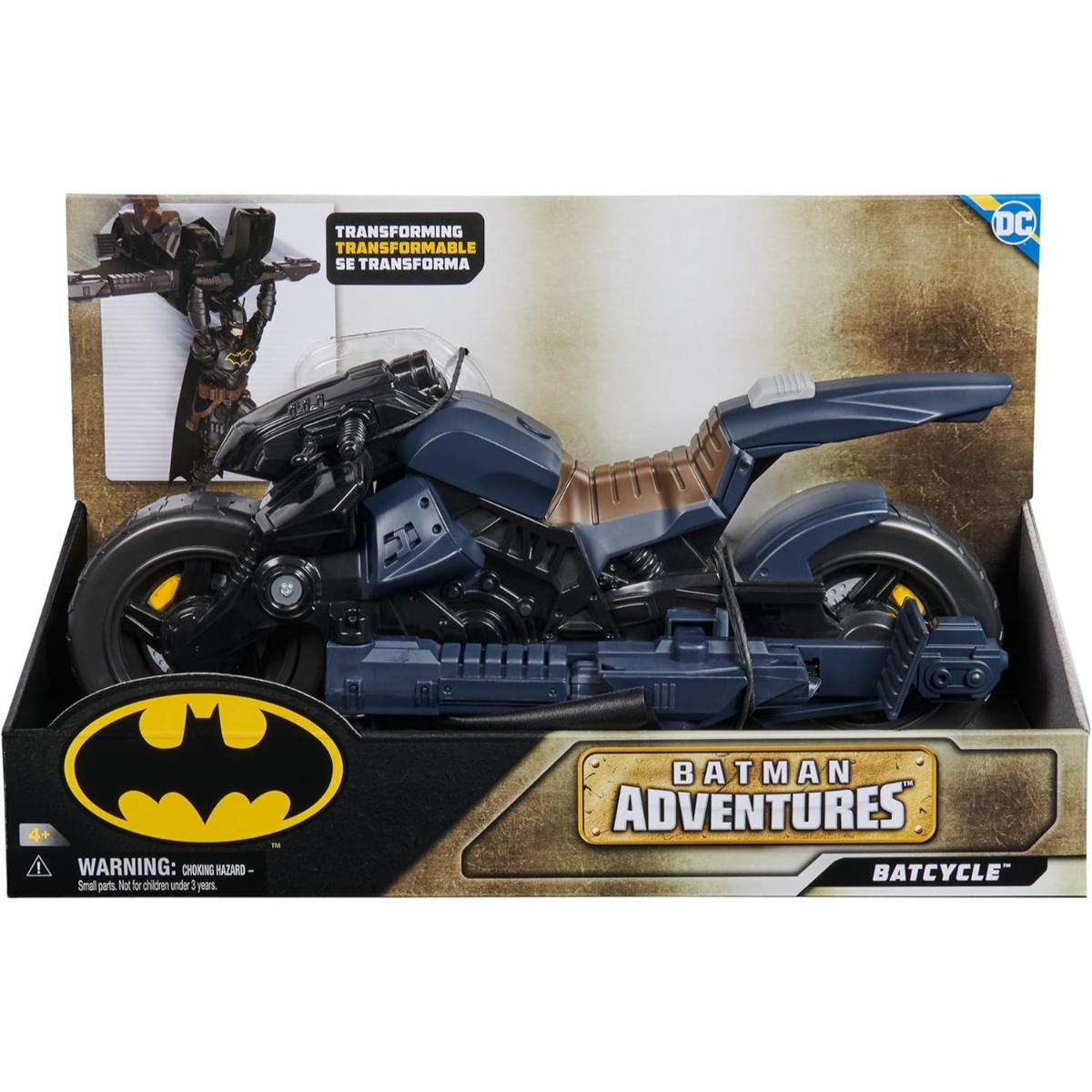 DC Comics 12" Batman Adventures Batcycle Action Figure Unisex, 5-7 Years