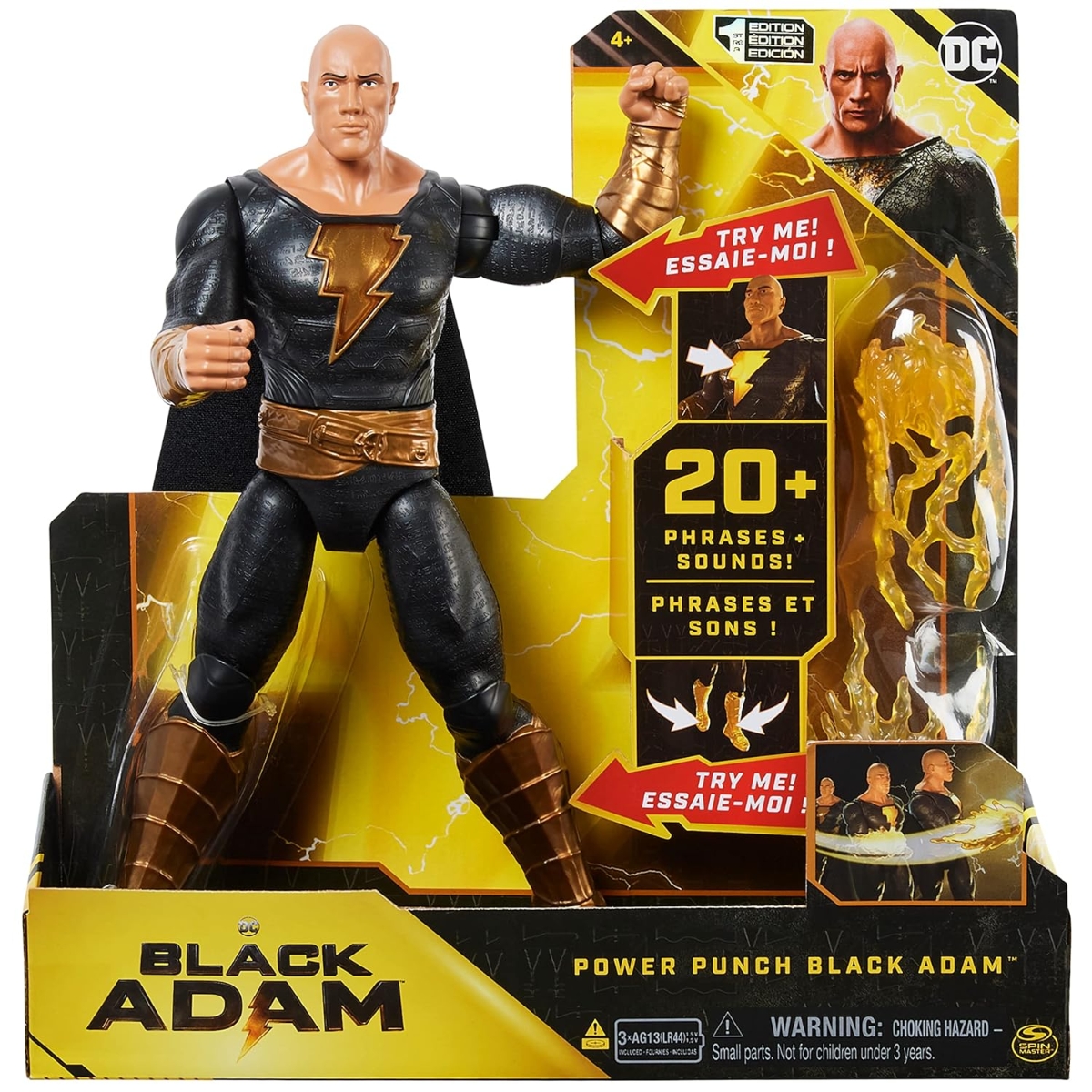 DC Comics 12" Black Adam Action Figure Unisex, 3-4 Years