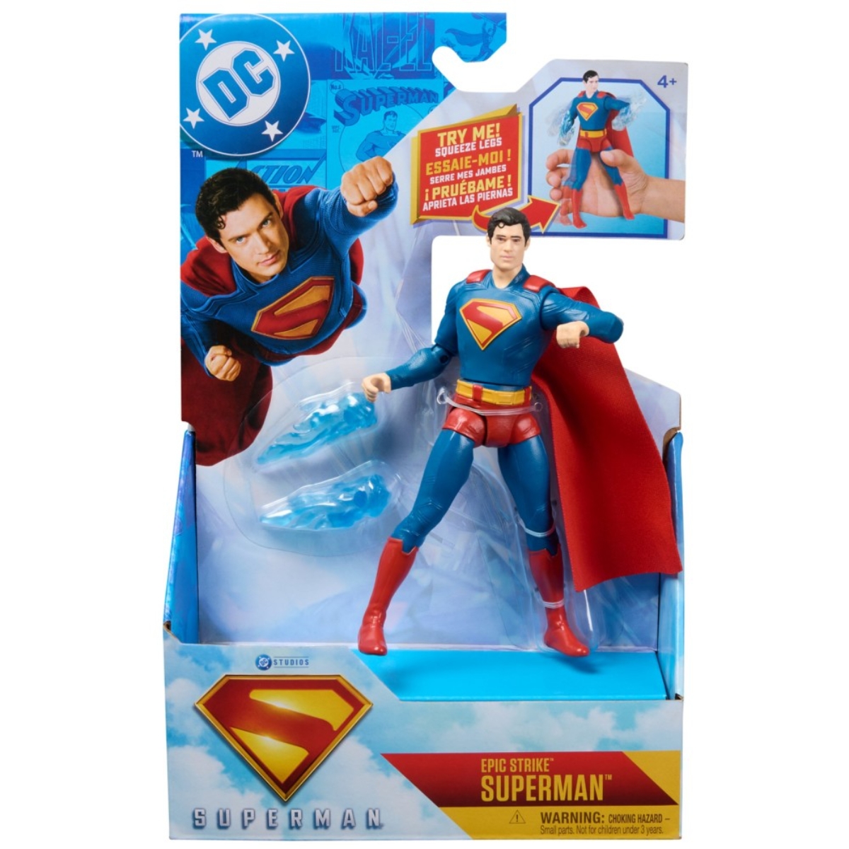 DC Comics 6" Epic Strike Superman Deluxe Action Figure Unisex, 5-7 Years