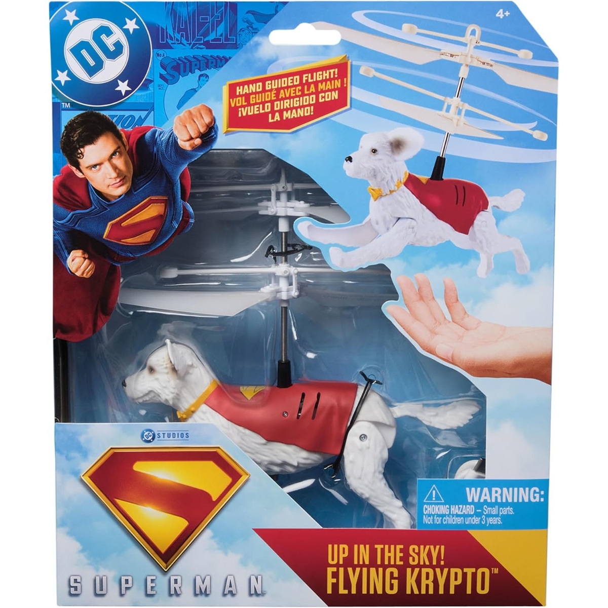 DC Comics 7.5" Superman Handheld Hovering Superdog Krypto Toy Unisex, 3-4 Years