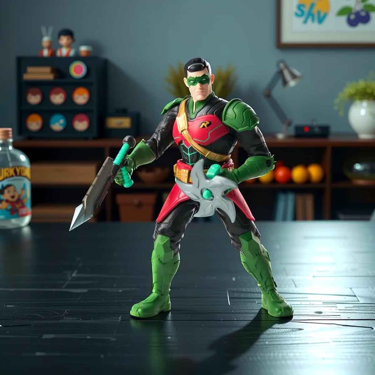 دي سي كوميكس شخصية روبن 6 إنش نينجا سترايك من مجموعة باتمان باتل كلاش للجنسين من عمر 3-4 سنوات