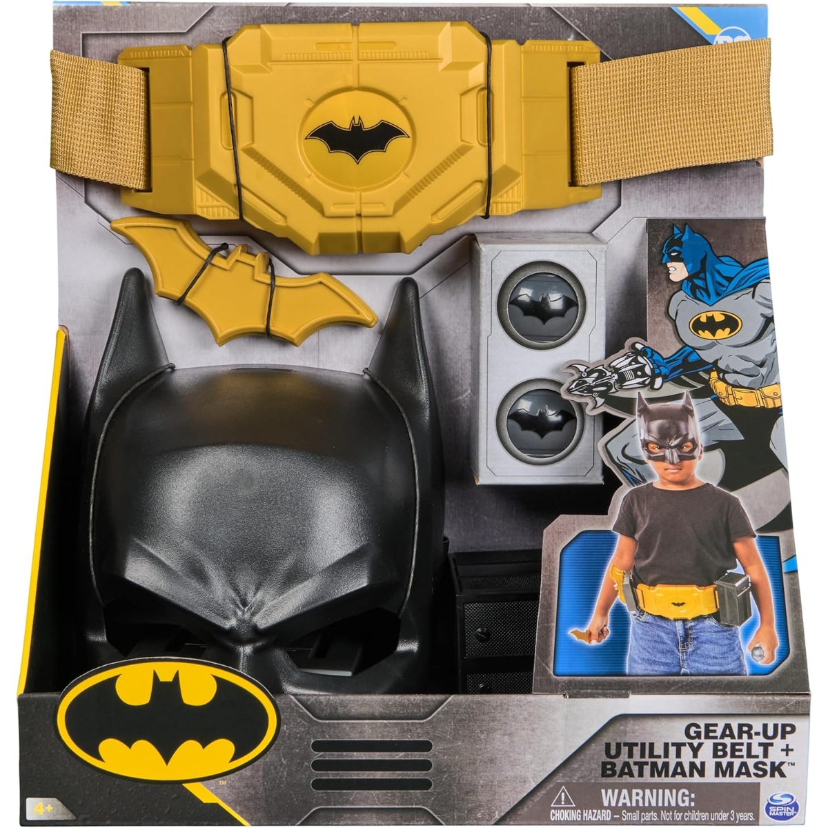 DC Comics Batman Gear-Up Utility Belt with Mask Playset Boys, 5-7 Years