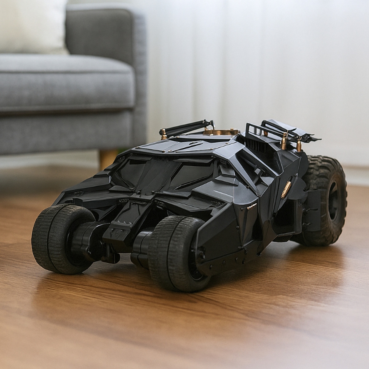 DC Comics The Dark Knight Trilogy Tumbler Batmobile RC Toy Race Car Unisex, 5-7 Years