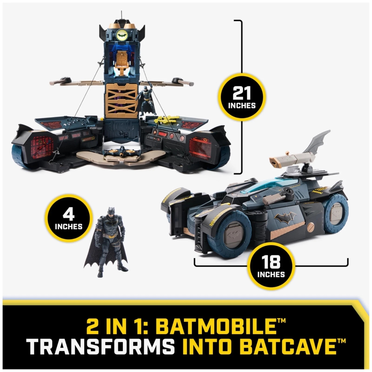 DC Comics Ultimate Transforming Batmobile Playset Unisex, 5-7 Years