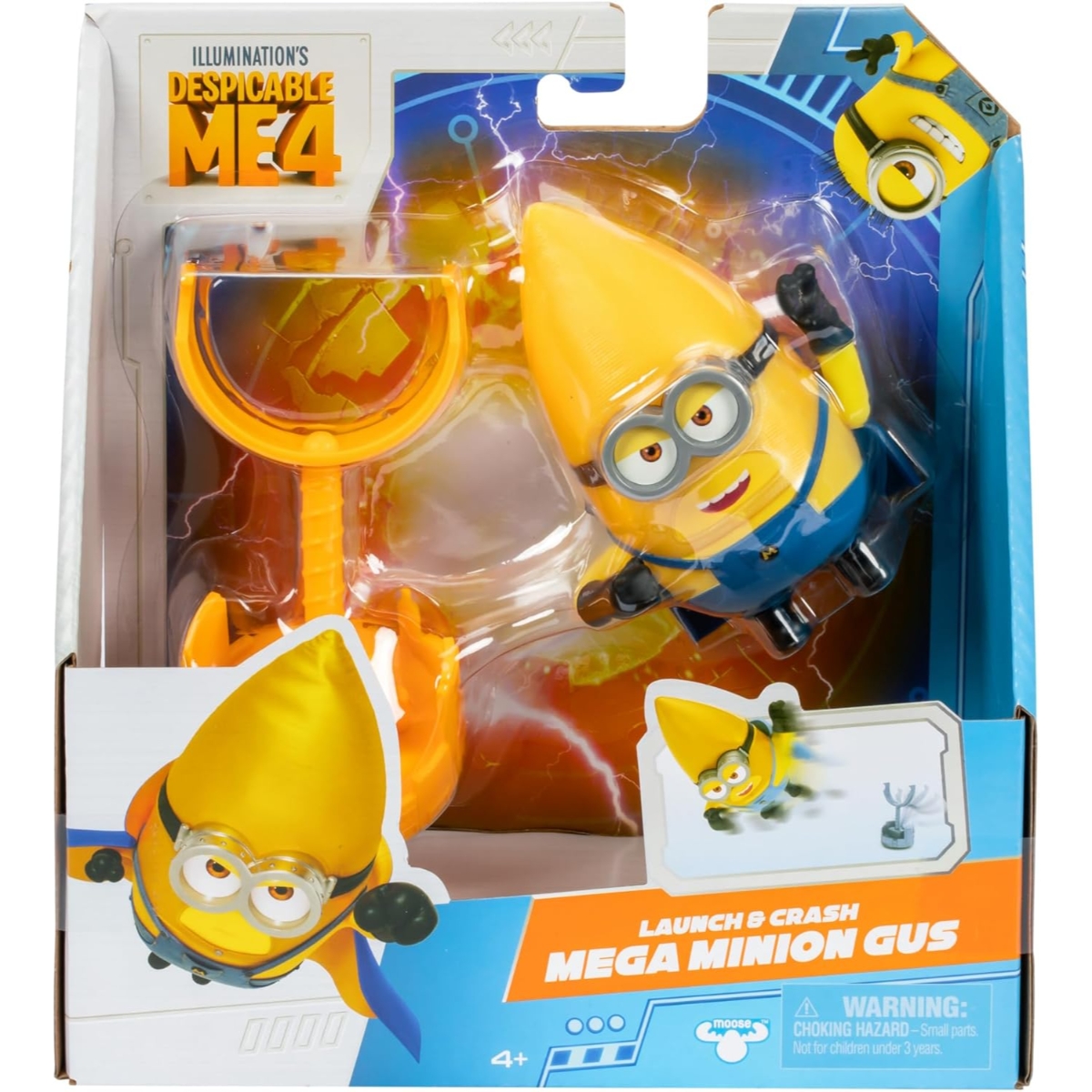 Despicable Me 4 Launch & Crash 4″ Mega Minion Gus Playset Unisex, 5-7 Years