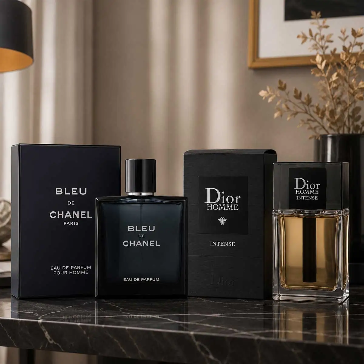 ديور هوم إنتنس مع شانيل بلو دي شانيل باريس عطر أو دو بارفيوم للرجال، باقة