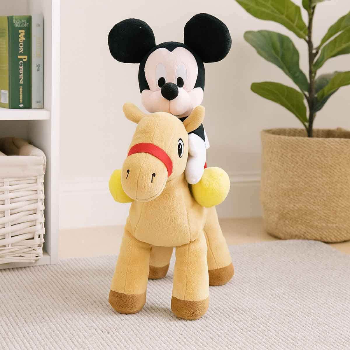 Disney 13″ Mickey On Camel Plush Toy Unisex, 3-4 Years