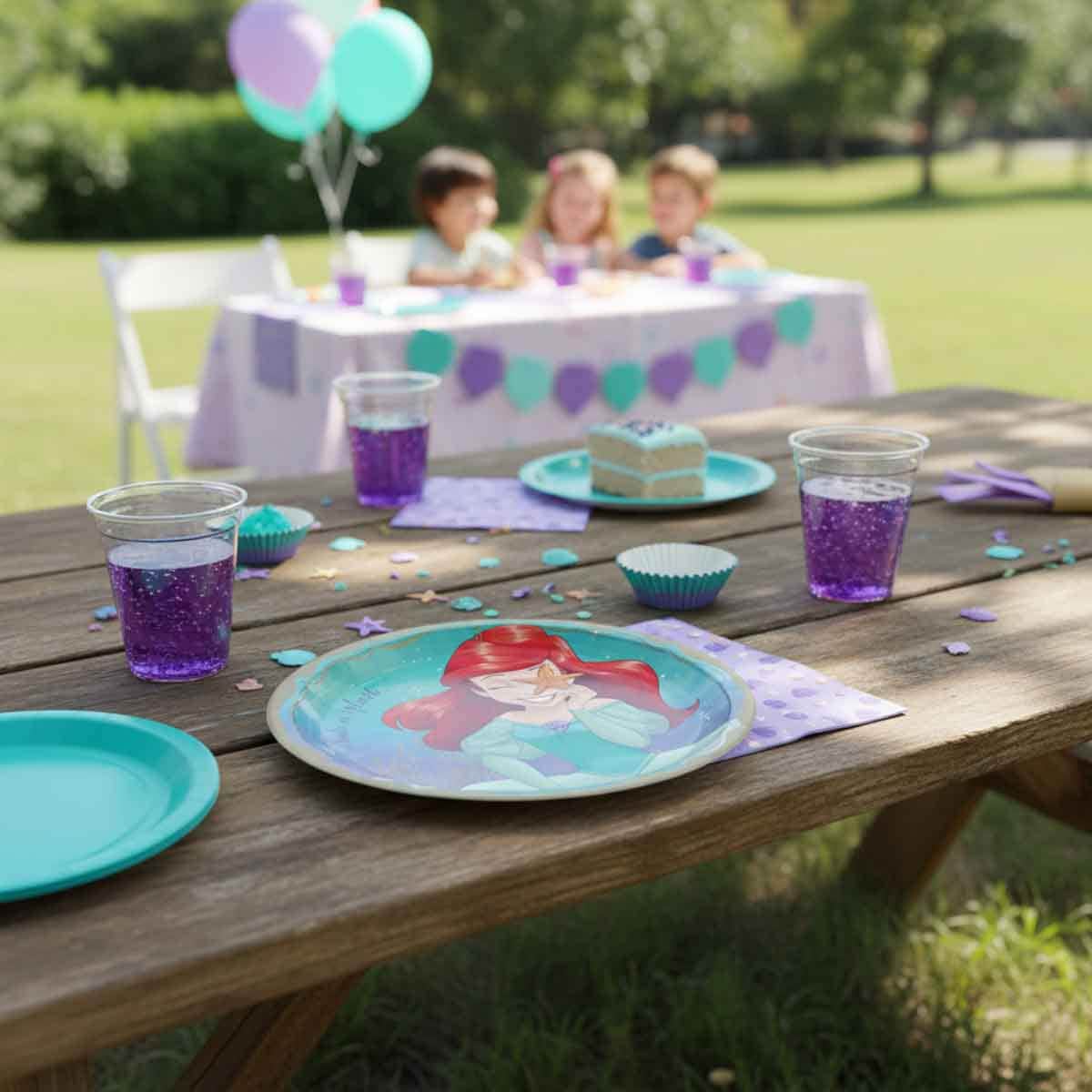 Disney Princess 8-Piece 9" Ariel Paper Plate Set
