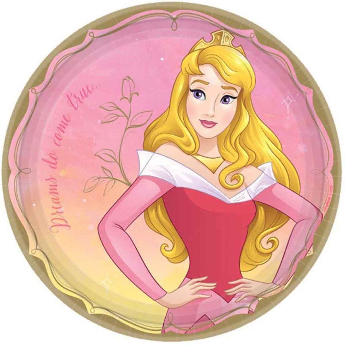 Disney Princess 8-Piece 9" Aurora Paper Plate Set