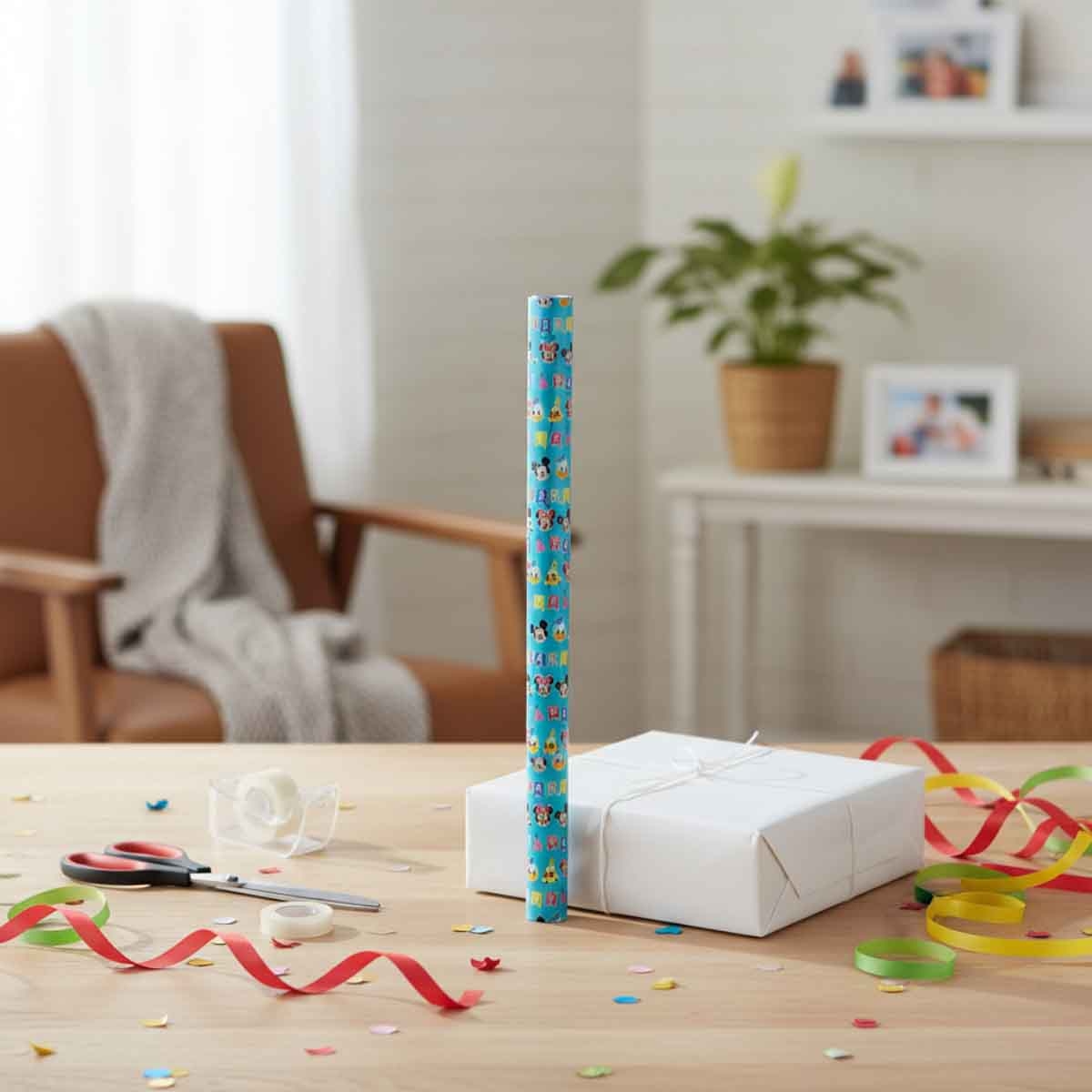 ميكي آند فريندز ديزني ورق تغليف هدايا أزرق