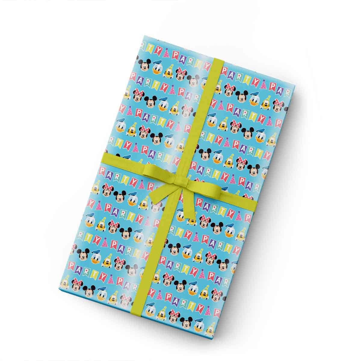 Mickey & Friends Disney Blue Gift Wrap