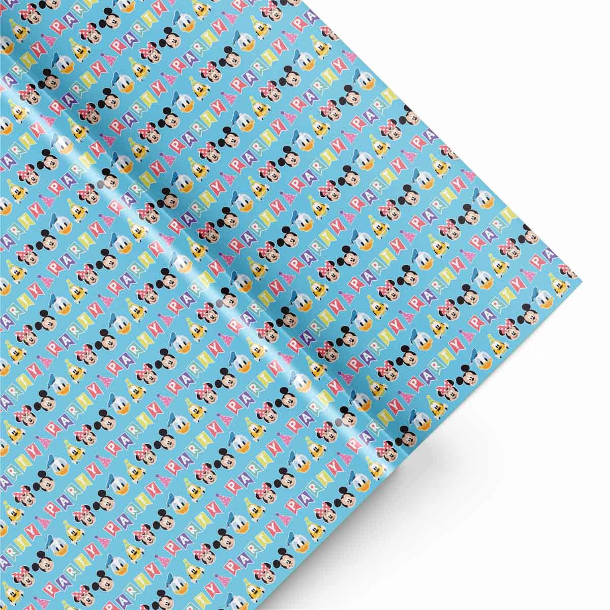 Mickey & Friends Disney Blue Gift Wrap