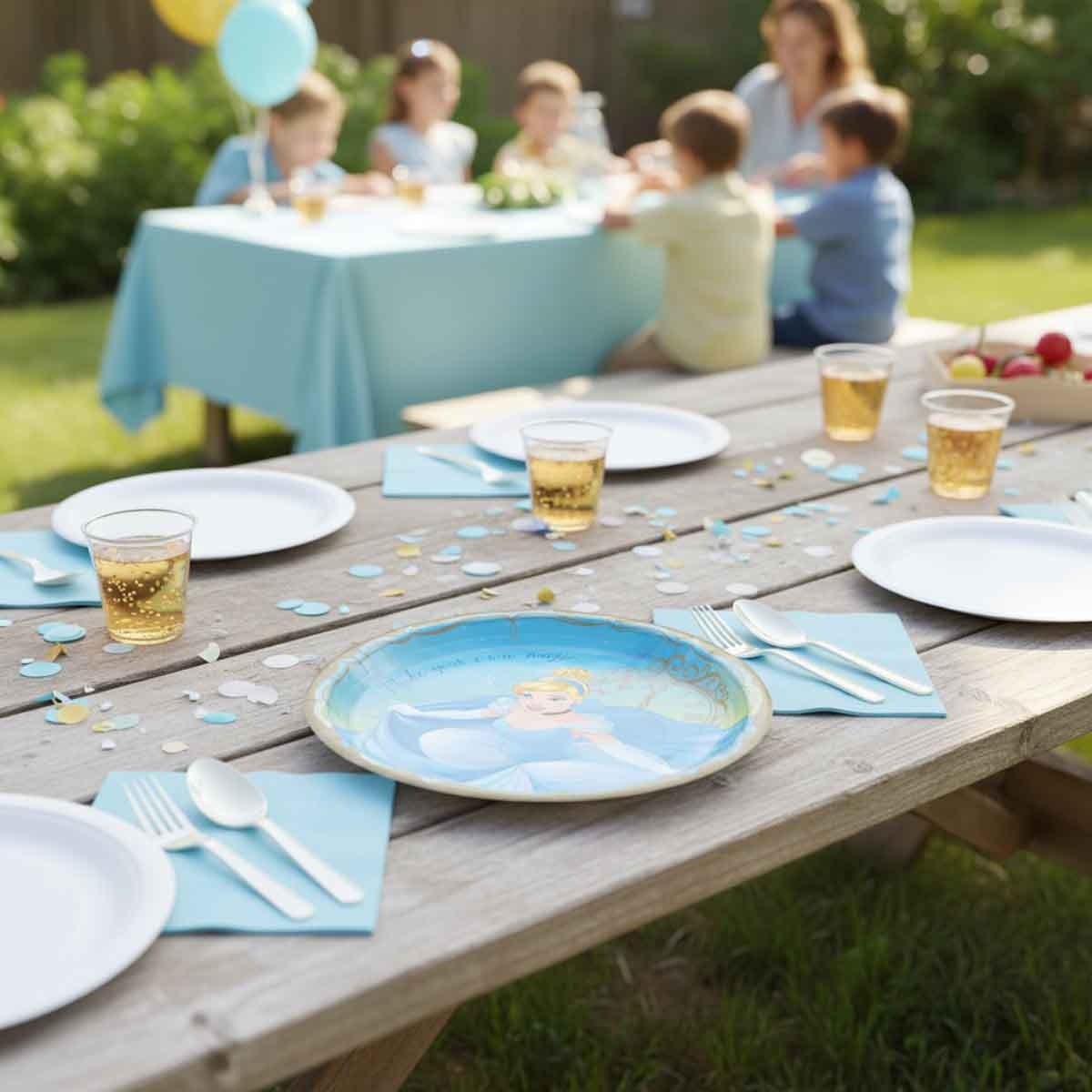 Disney Princess 8-Piece 9" Cinderella Paper Plate Set