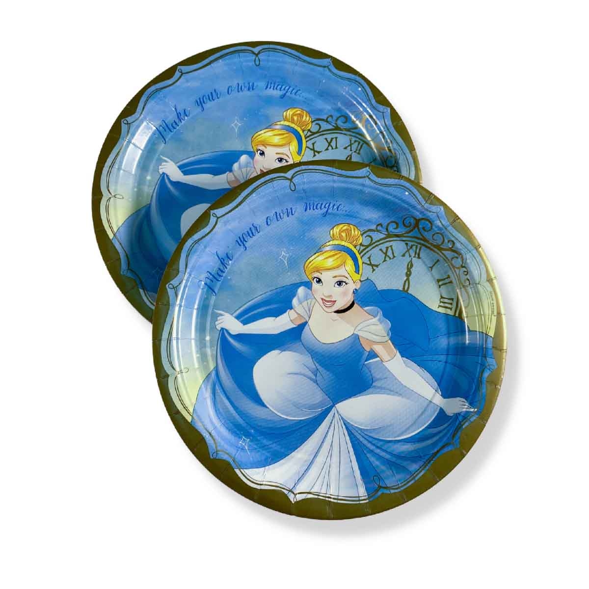 Disney Princess 8-Piece 9" Cinderella Paper Plate Set